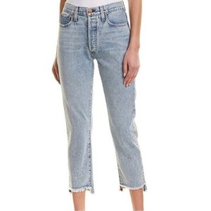Alice & Olivia AO L.A. Amazing High Rise Grlfrnd Slim Jeans In Out Of Sight